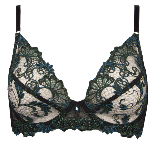 Dressing Floral Triangle Cup Bra in Aloe by Lise Charmel