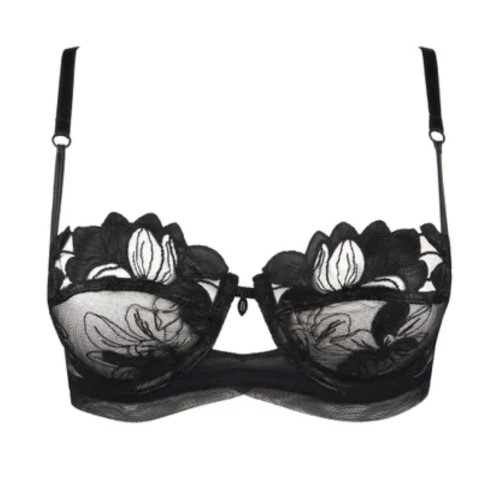 Glamour Couture Demi Cups in Black by Lise Charmel