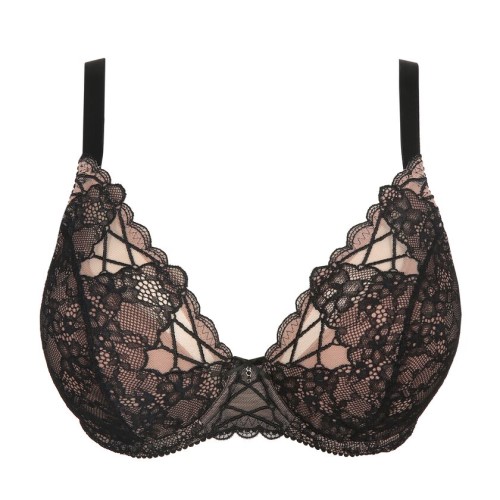 Monogram Lace Bra in black - Palm Angels® Official