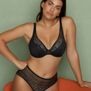 Epirus Half Padded Plunge Bra in Black by Primadonna Twist
